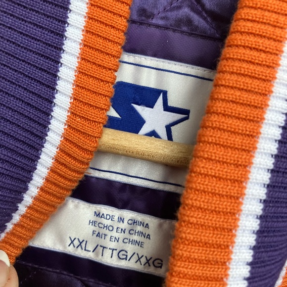 Starter Vintage Satin Bomber Jacket Phoenix Suns Sz XXL - Picture 3 of 7